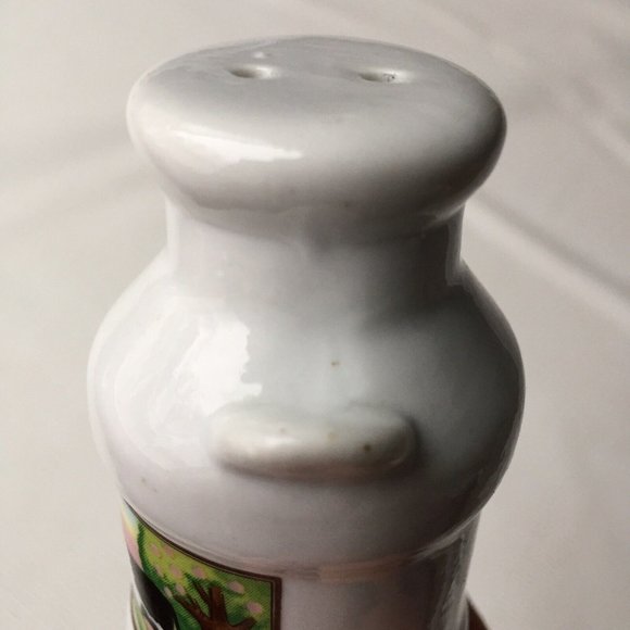 Vintage Milk Jug Salt & Pepper Shaker Set Cow Farm Pictorial Art Country Cottage - Picture 7 of 12